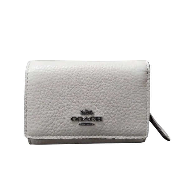 Coach Leather Mini Wallet Made Of Refined Calf Leather - Picture 1 of 6